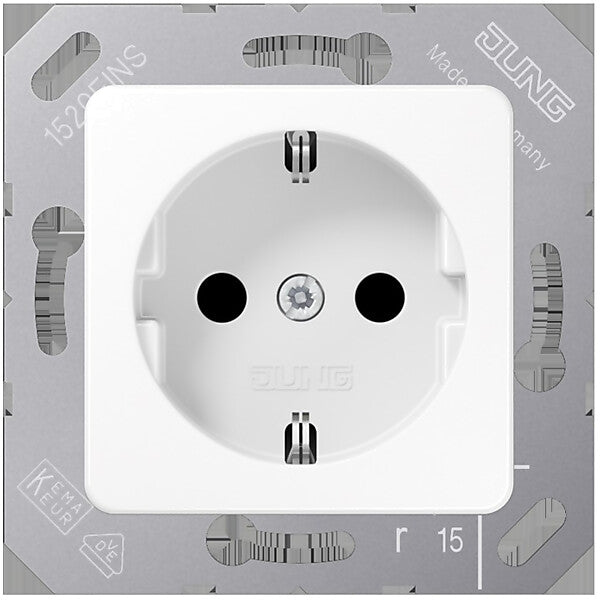 JUNG SCHUKO-Steckdose 16A 250V 50x50mm Klappdeckel CD 5120 BF WW